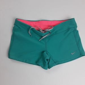 Nike Dri-Fit Teal/Pink Athletic Shorts Size M